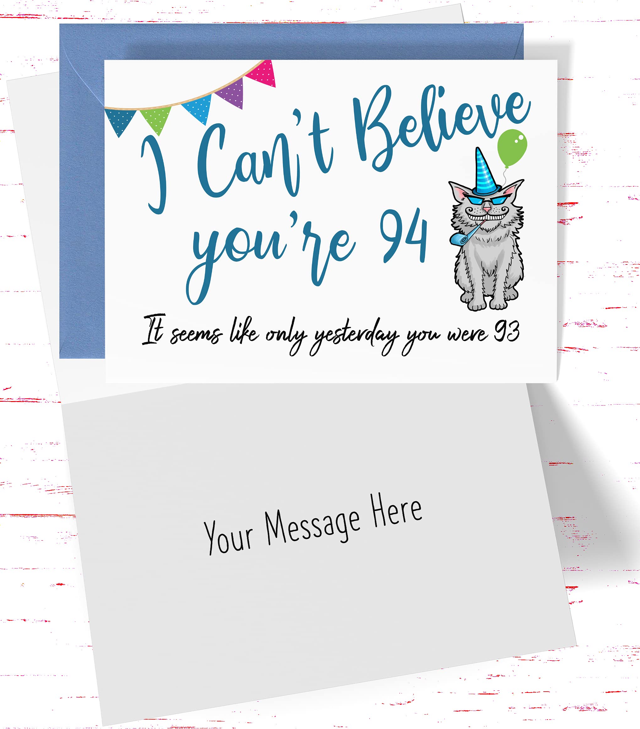 Funny 94th Birthday Card for 94 Year Old - Hilarious Joke Greeting Card for Grandparents, Friends & Seniors - Perfect for Milestone Birthday Celebrations & Gifts