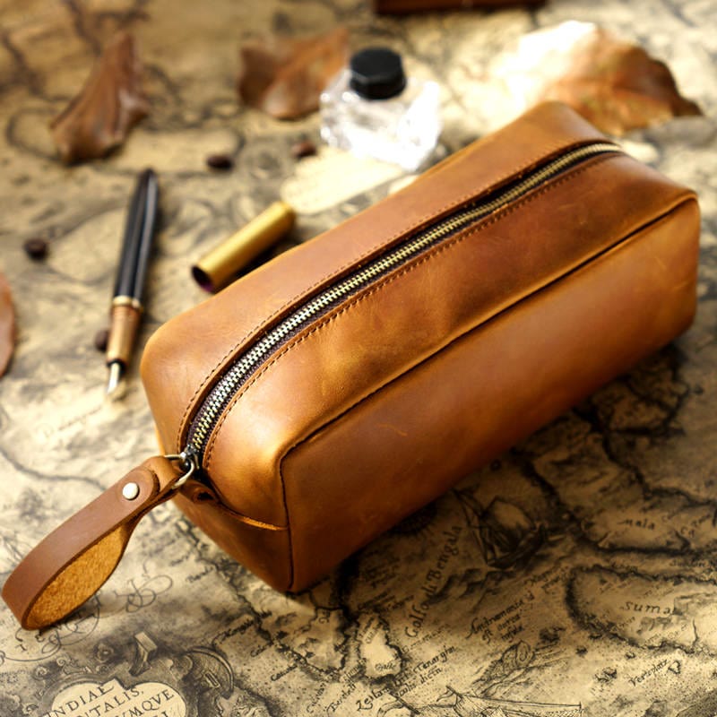 Premium Leather Pencil Case - Durable Pen Organizer with Multiple Pockets for School, Office & Travel - Perfect for Students, Professionals & Artists