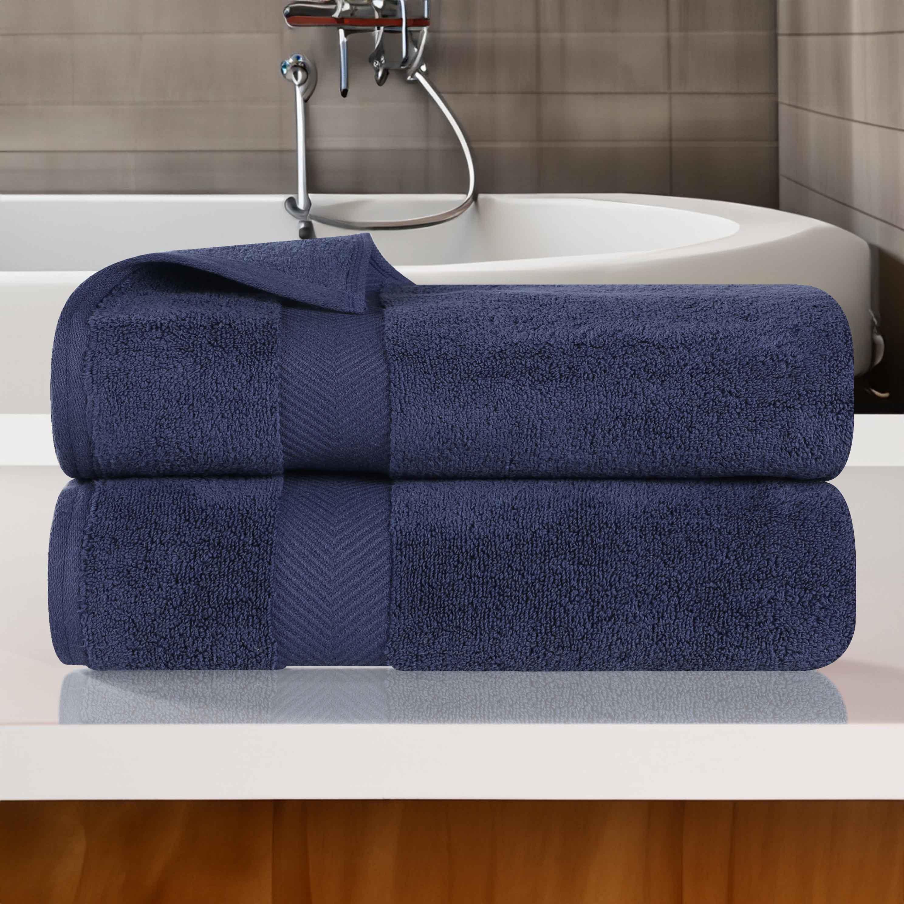 Premium Zero Twist Cotton 2-Piece Bath Towel Set - Ultra Soft & Absorbent - Perfect for Spa, Bathroom & Beach Use