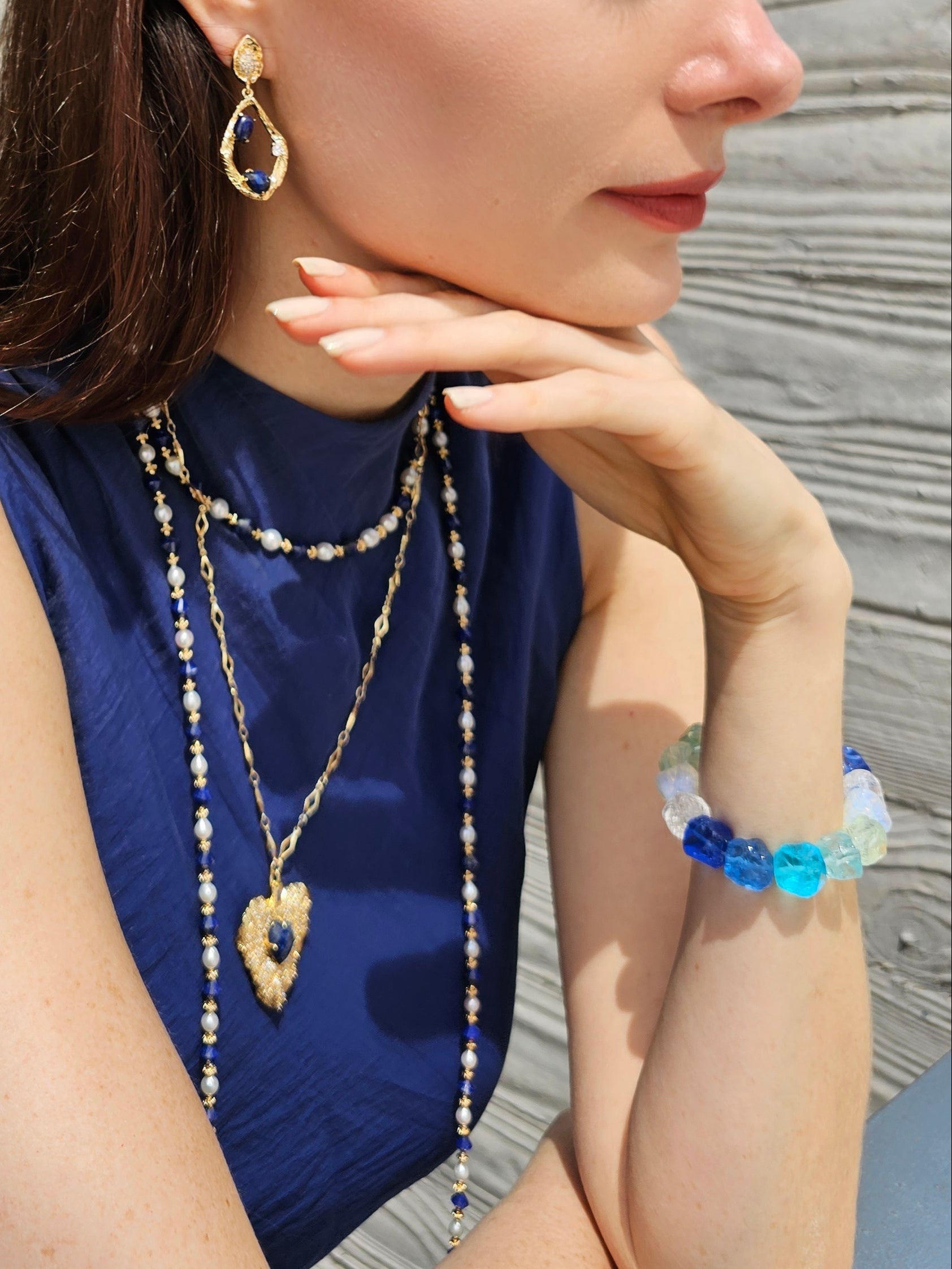 Natural Colorful Quartz Bracelet for Women - Healing Crystal Energy Jewelry PB011 | Perfect for Meditation, Yoga & Spiritual Gifts