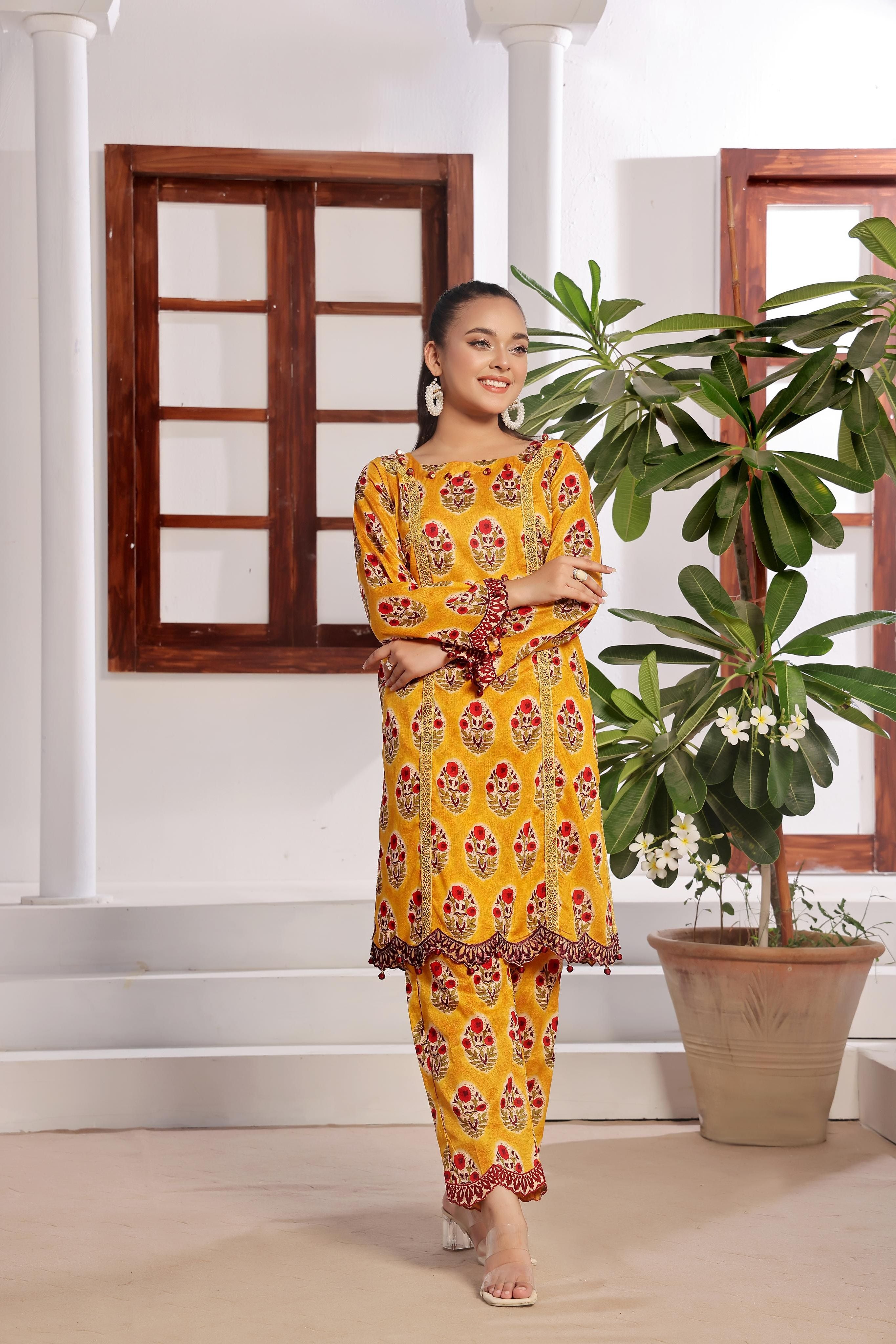 Sana Safinaz Mahay Stitched Embroidered Formal Dress for Women - Elegant Party Wear & Evening Gowns for Weddings & Special Occasions