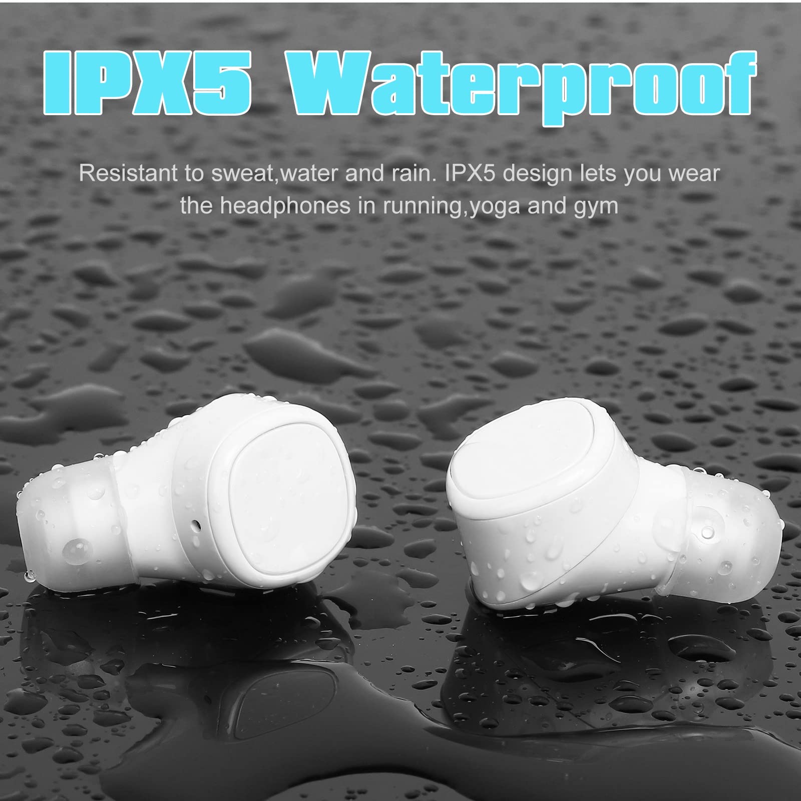 UrbanX X7 Wireless Earbuds - IPX5 Waterproof, Deep Bass, Bluetooth 5.0 for Sports & Workouts