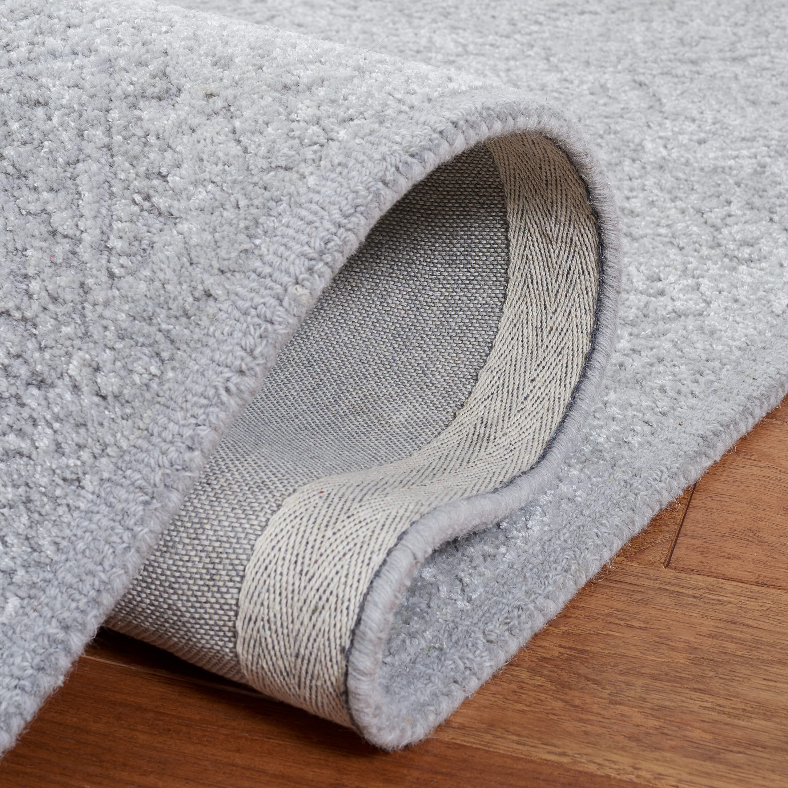 MARTHA STEWART x SAFAVIEH MSR3275F 6'x6' Square Grey Handmade Wool Area Rug for Living Room, Dining Room & Bedroom - Soft & Durable Floor Covering for Home Decor