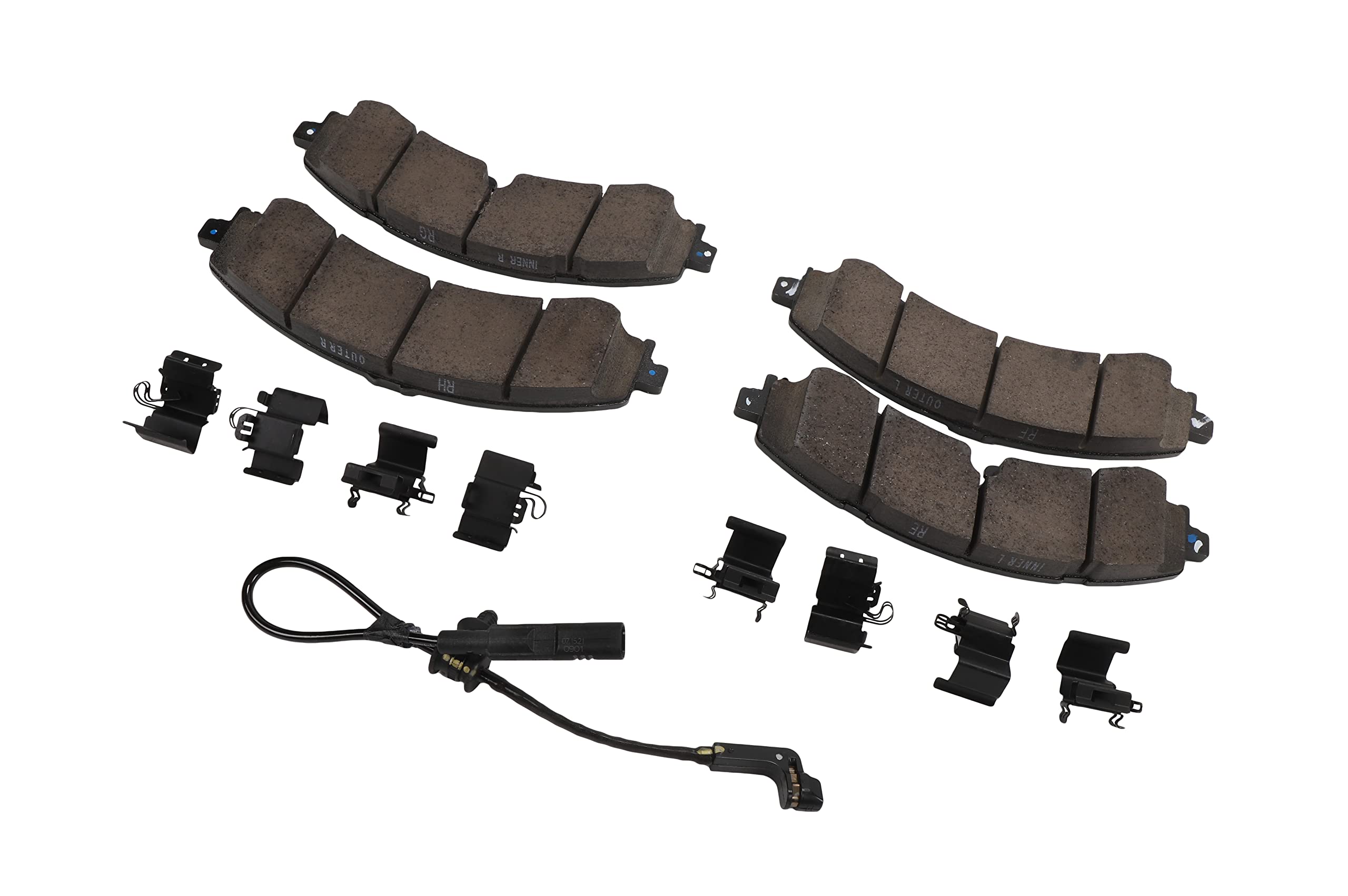 High-Performance Rear Disc Brake Pad Kit with Springs & Wear Sensor - Perfect for Sedans, SUVs & Trucks - Smooth Braking & Long-Lasting Durability