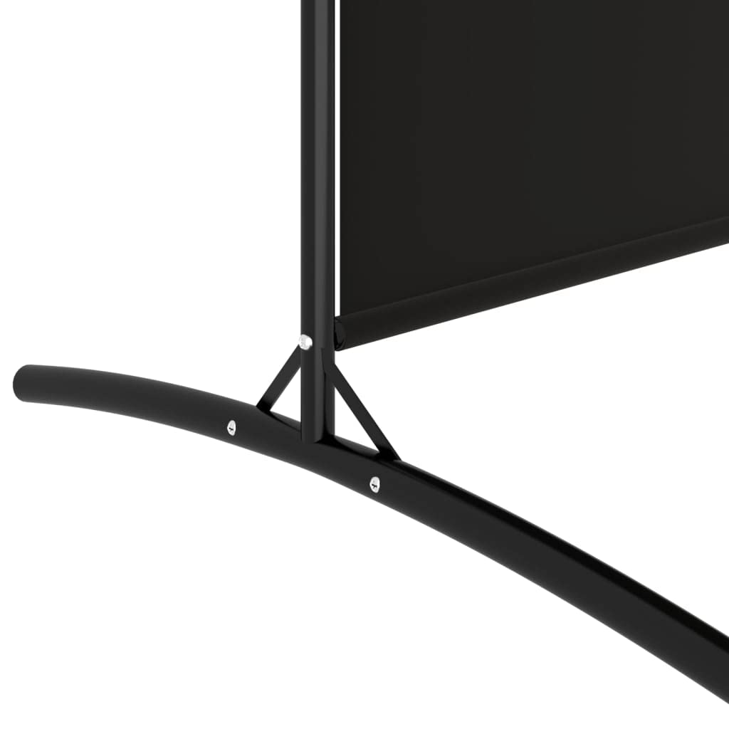 BaraSh 6-Panel Black Fabric Room Divider Screen - 204.7