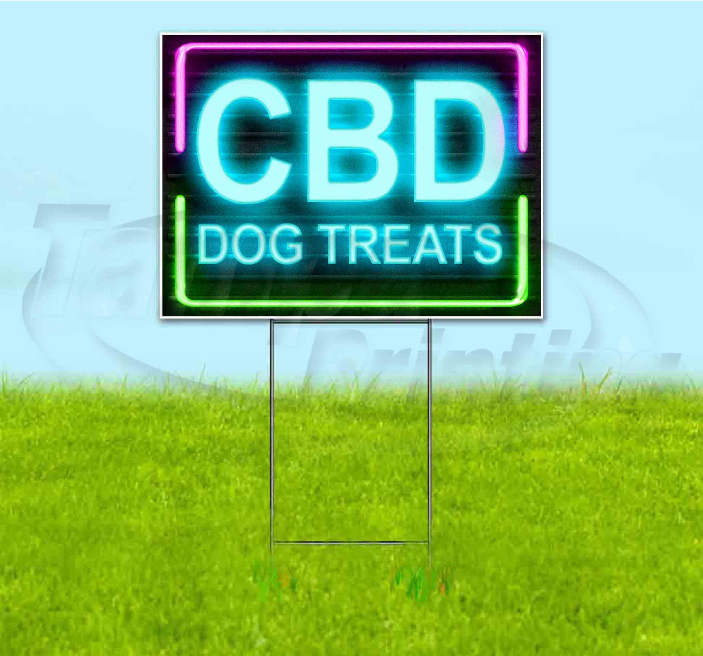 Premium CBD Dog Treats Neon Yard Sign (18