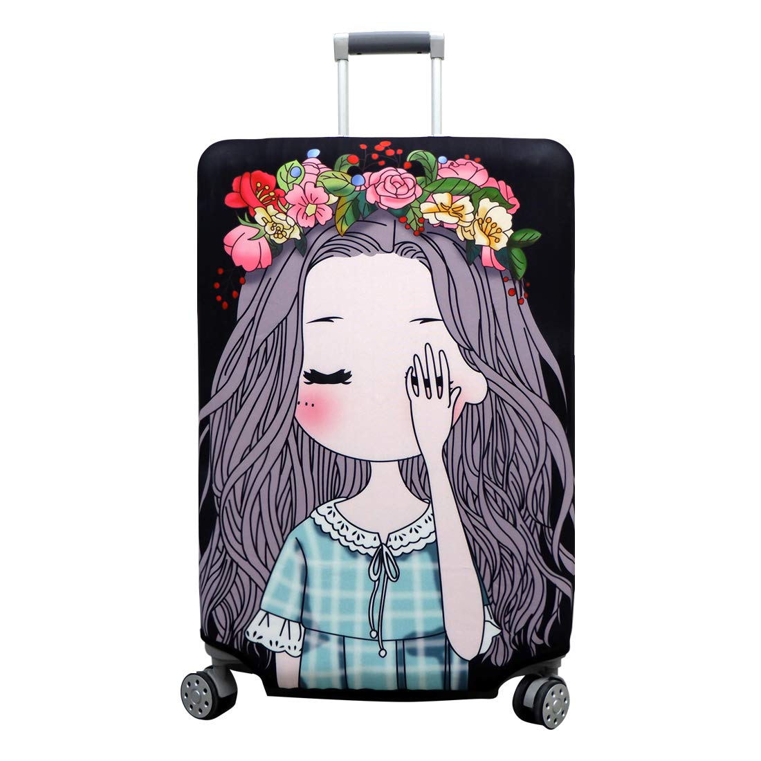 TAPE FIVE Washable Travel Luggage Cover - Thickened Spandex Protective Suitcase Cover for 18/24/28/32 Inch Bags (M Size 22