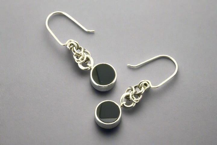 Reef Knot Drop Earrings - Obsidian & Silver Jewelry for Women | Elegant Dangle Earrings for Parties, Weddings & Everyday Wear
