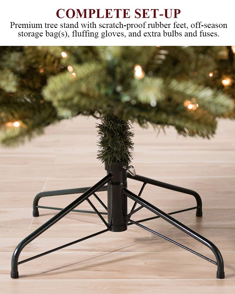Balsam Hill 5.5ft Pre-Lit Classic Blue Spruce Artificial Christmas Tree with Clear Incandescent Lights - Perfect for Holiday Home Decor & Christmas Party Decoration