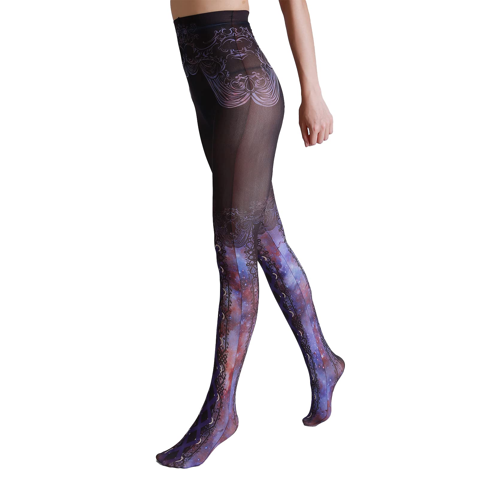 Sahabowi Women's Sheer High Waist Tights - Vintage Control Top Pantyhose & Stockings for Everyday Wear, Office, or Special Occasions