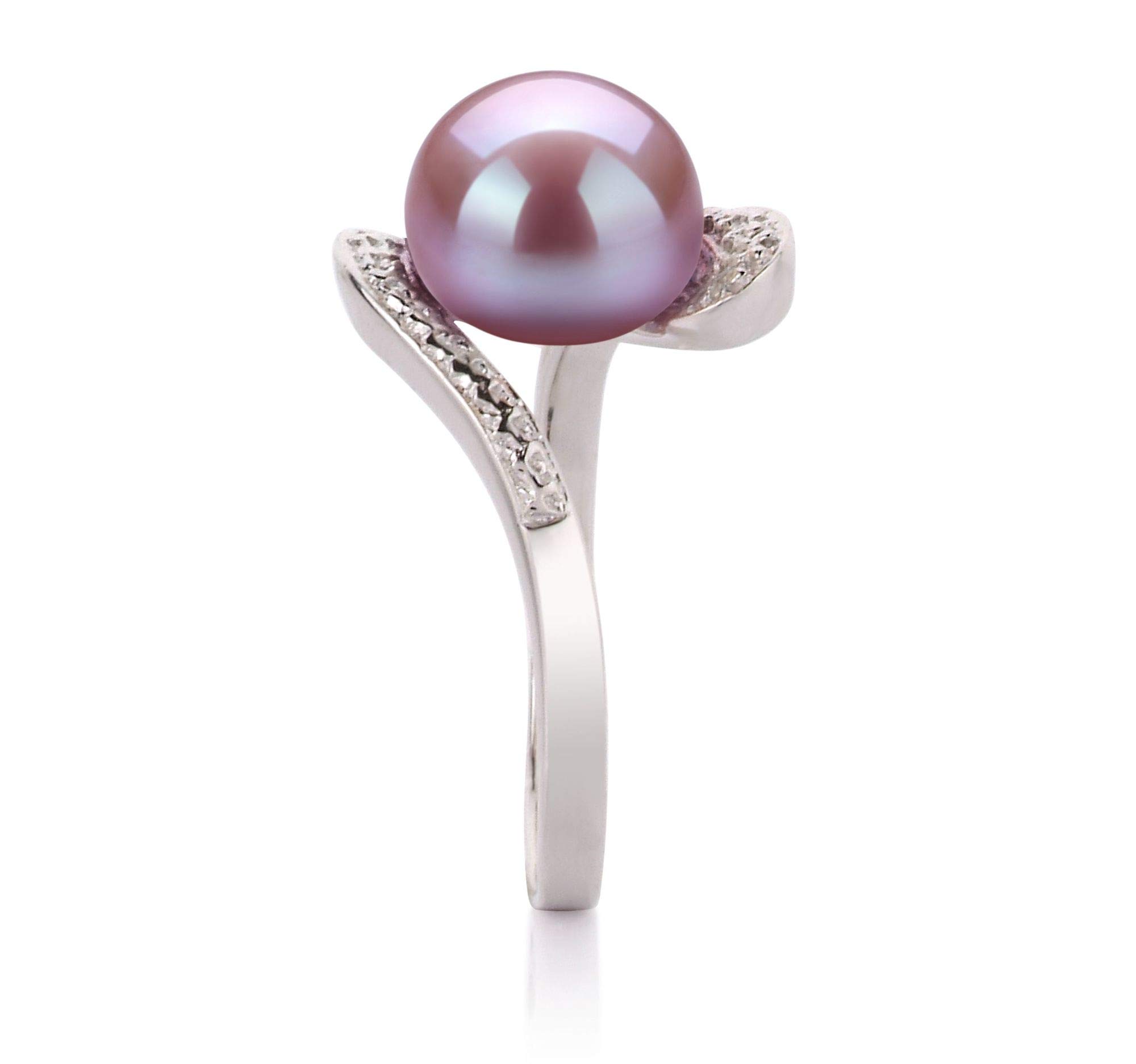 Chantel Lavender 9-10mm AA Quality Freshwater Pearl Ring in 925 Sterling Silver for Women - Elegant Jewelry for Weddings, Anniversaries & Special Occasions