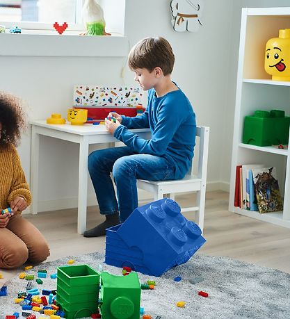 Large Lego Storage Head Organizer for Boys - Fun & Silly Toy Brick Storage Solution - Perfect for Kids' Room, Playroom & Classroom Organization