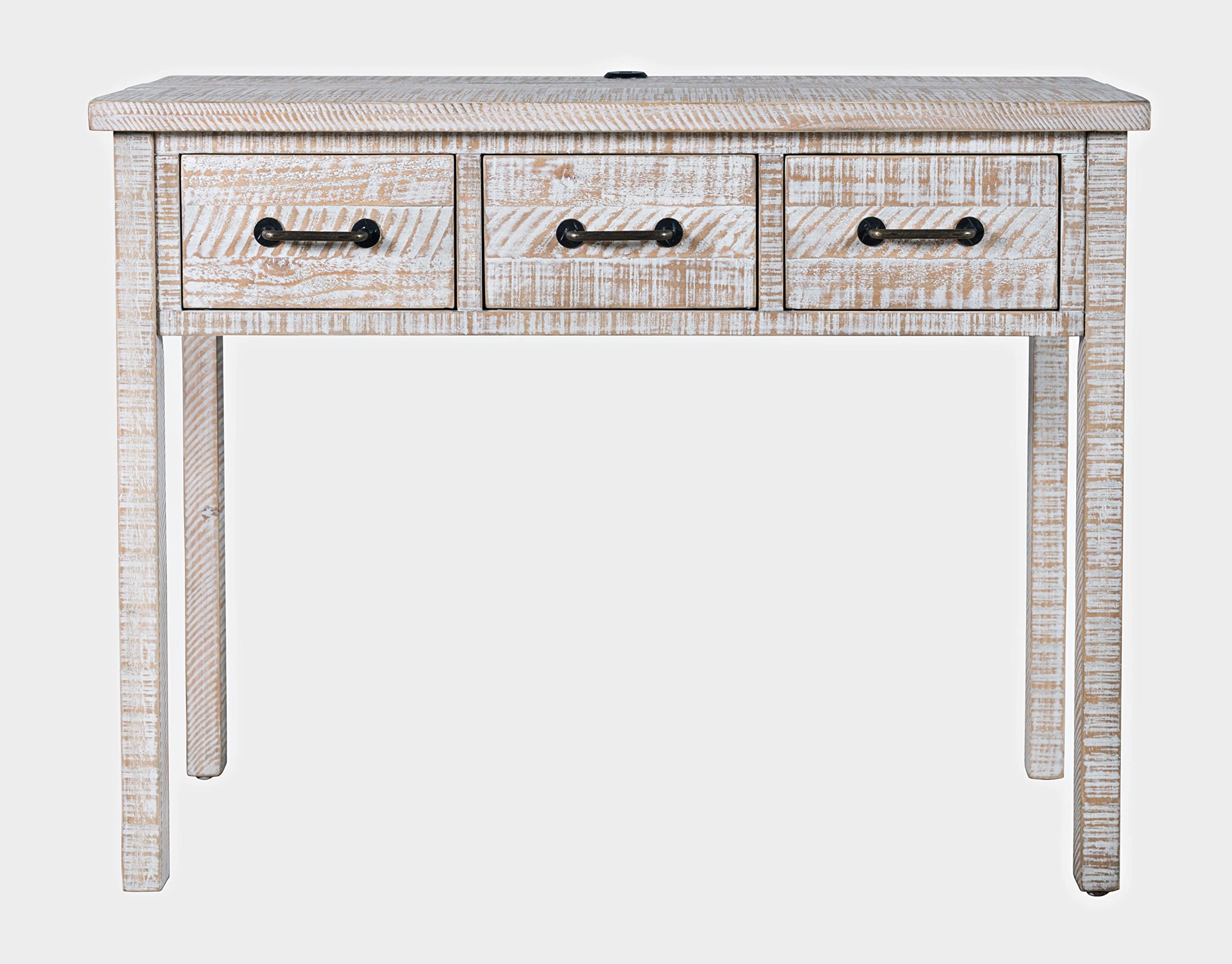 Jofran North Coast Washed Finish USB Charging Console Table - Modern Entryway Table with Built-in USB Ports for Convenient Charging | Perfect for Living Room, Hallway or Bedroom Furniture
