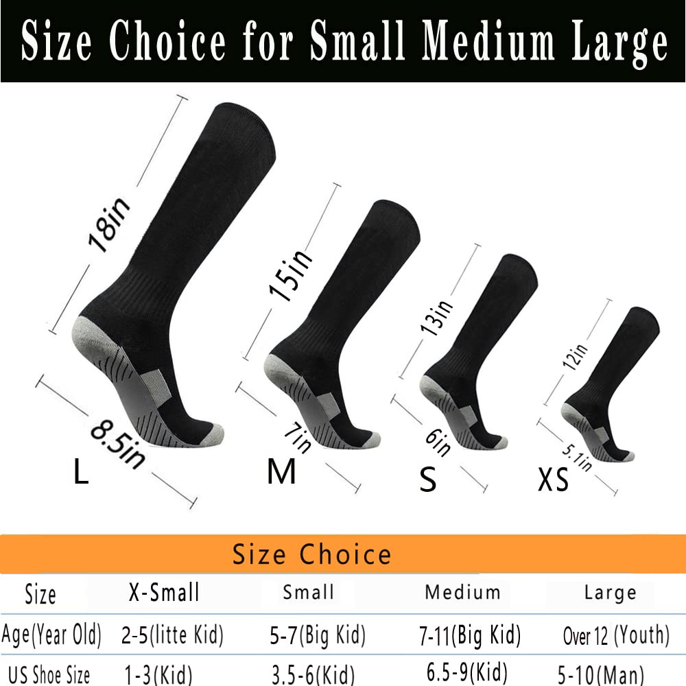 Baseball Socks 3 Pairs for Kids Youth & Adults (4-20 Years) - Team Sports Athletic Socks with Cushion for Baseball, Softball & Soccer - Perfect for Games, Practice & Training