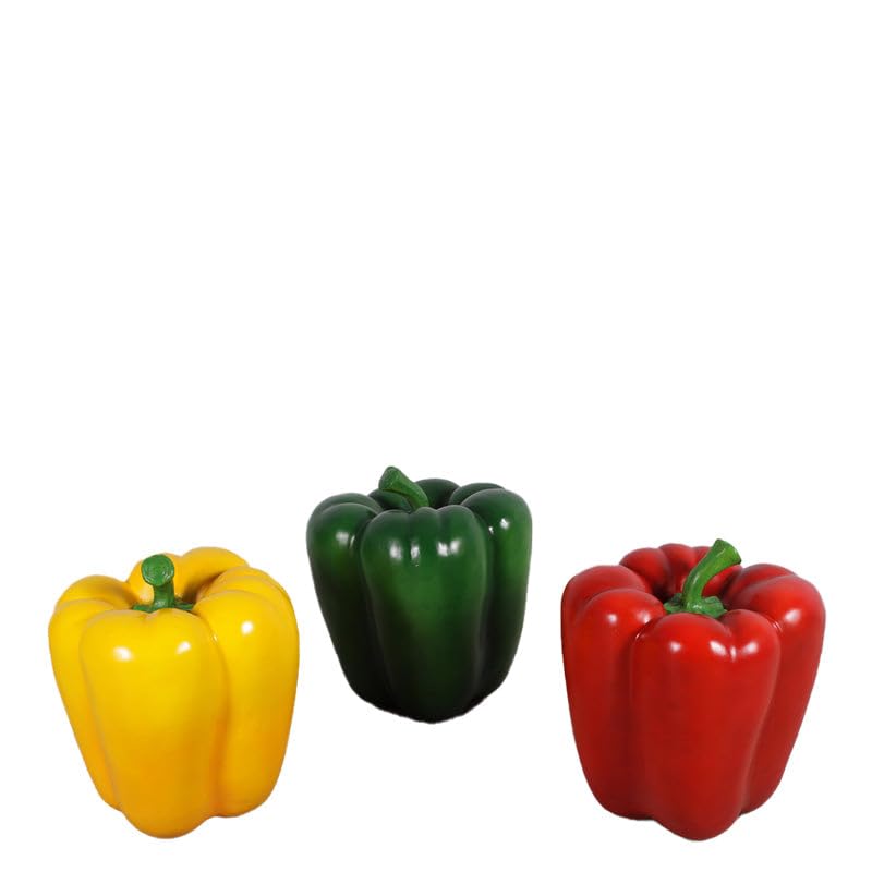 LM Treasures Large Red Bell Pepper Decorative Statue - Perfect for Kitchen Decor, Garden Ornament, and Home Accents