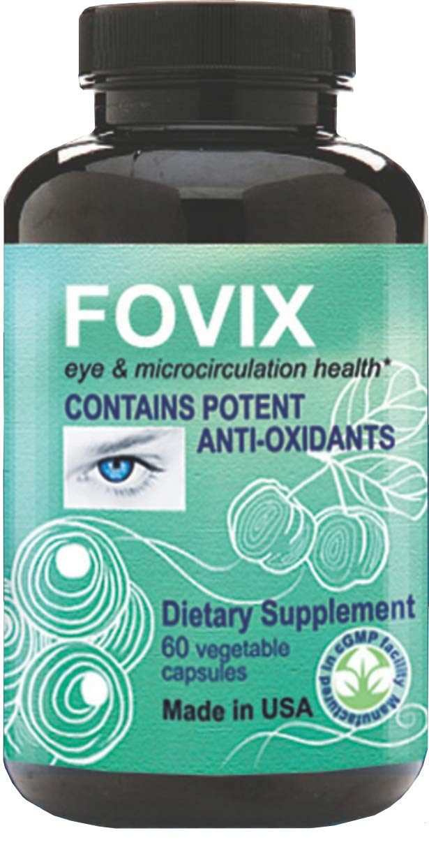 FOVIX Eye Health Supplement - Supports Vision Clarity, Macular & Circulatory Health - 60 Capsules for Better Microcirculation & Insulin Support - Perfect for Computer Users & Night Drivers