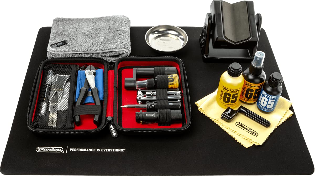JIM DUNLOP SYSTEM 65 Complete Guitar Cleaning & Care Kit (DGT302) - Professional String & Fretboard Maintenance Tools for Electric & Acoustic Guitars - Perfect for Home, Studio & Stage Use