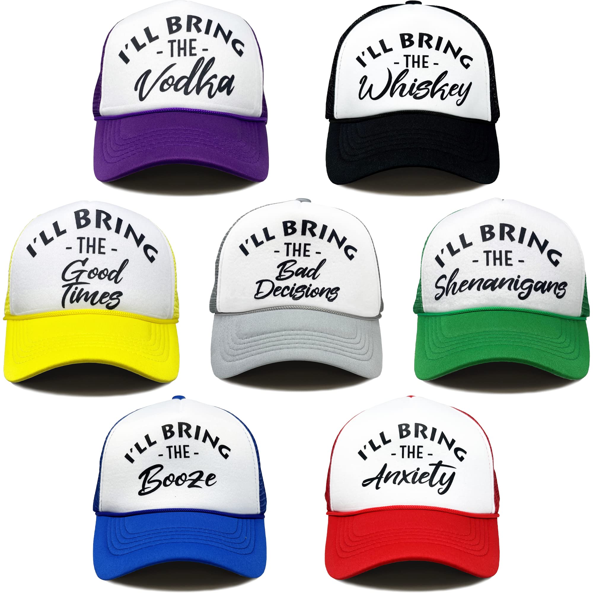 Funky Junque Bride-to-Be Bachelorette Party Foam Trucker Snapback Hat | Women's Wedding Party Accessories for Bridal Showers, Girls Night Out & Bachelorette Celebrations