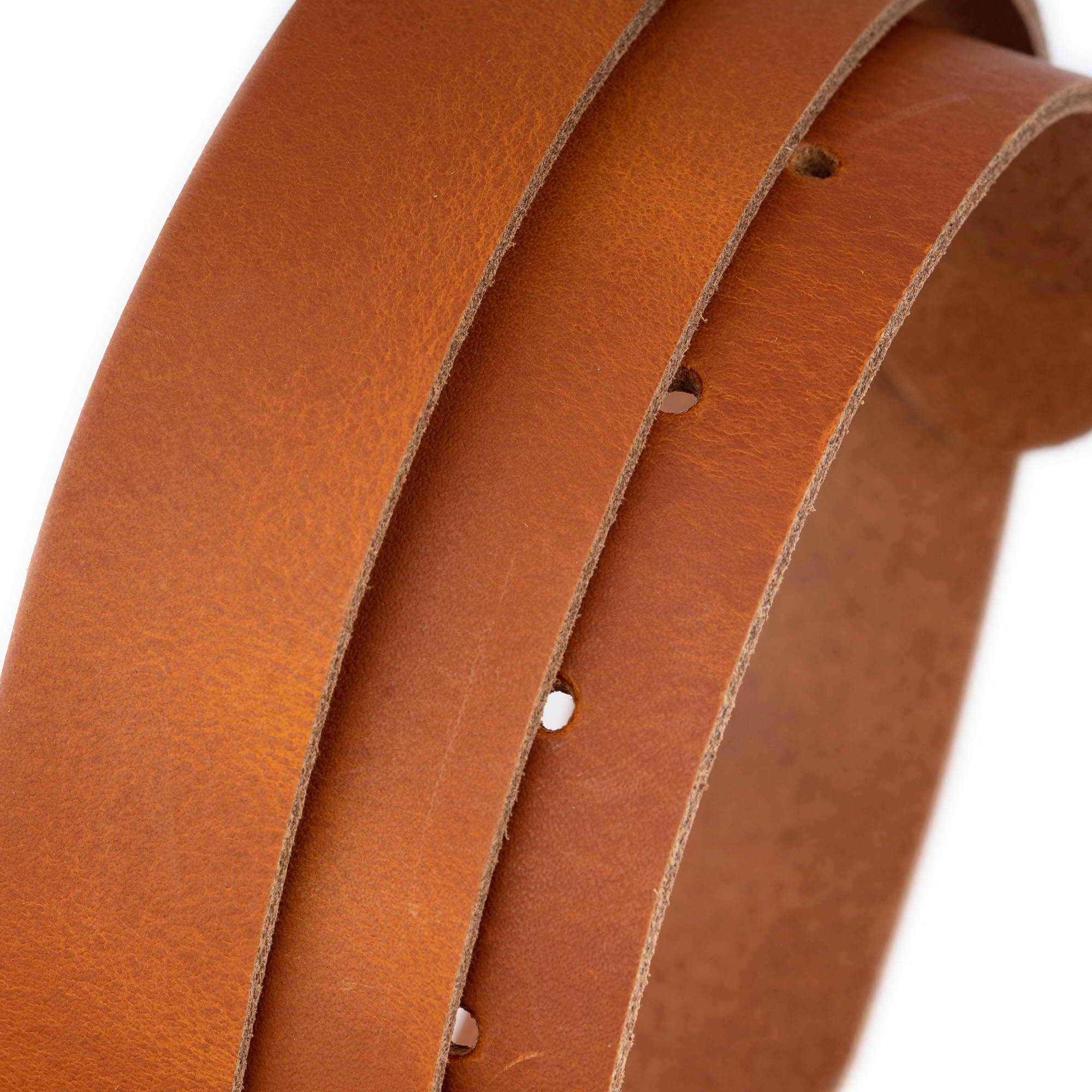 2.5 cm Genuine Cognac Leather Belt Strap - Replacement for Dunhill Buckles - Premium Dress Belt for Men's Business & Formal Attire