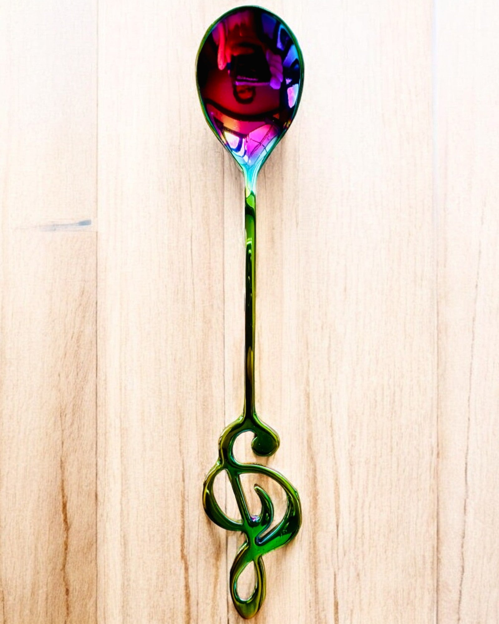 Elegant Treble Clef Spoon - Personalized Engraved Gift for Musicians, 2 Colors (Silver & Gold) - Perfect for Music Lovers, Wedding Favors & Special Occasions