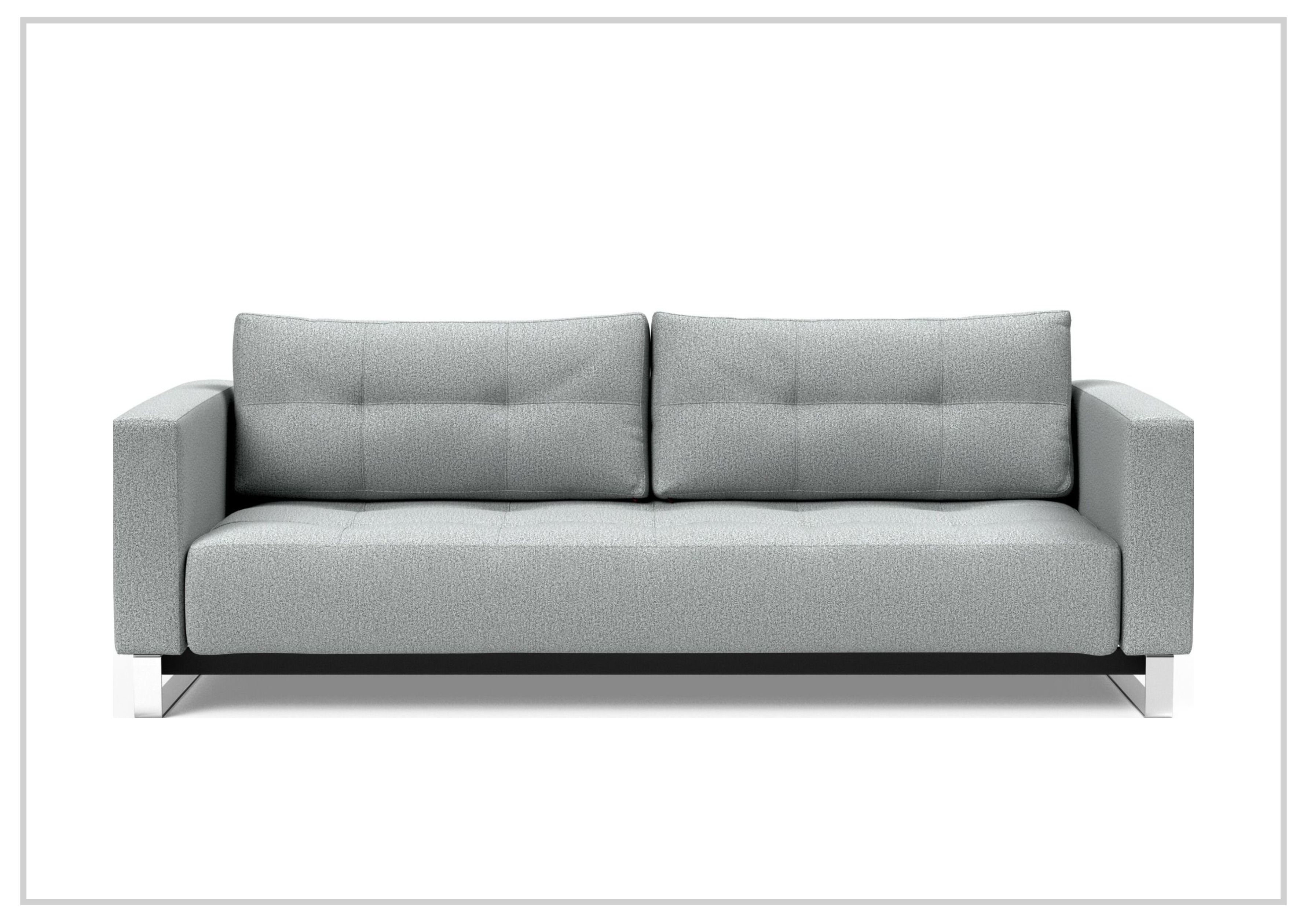 Innovation Living Cassius 2-Seater Fabric Sleeper Sofa with Ottoman - Convertible Sofa Bed for Small Spaces, Guest Room & Apartment Living - Perfect for Overnight Guests & Cozy Movie Nights