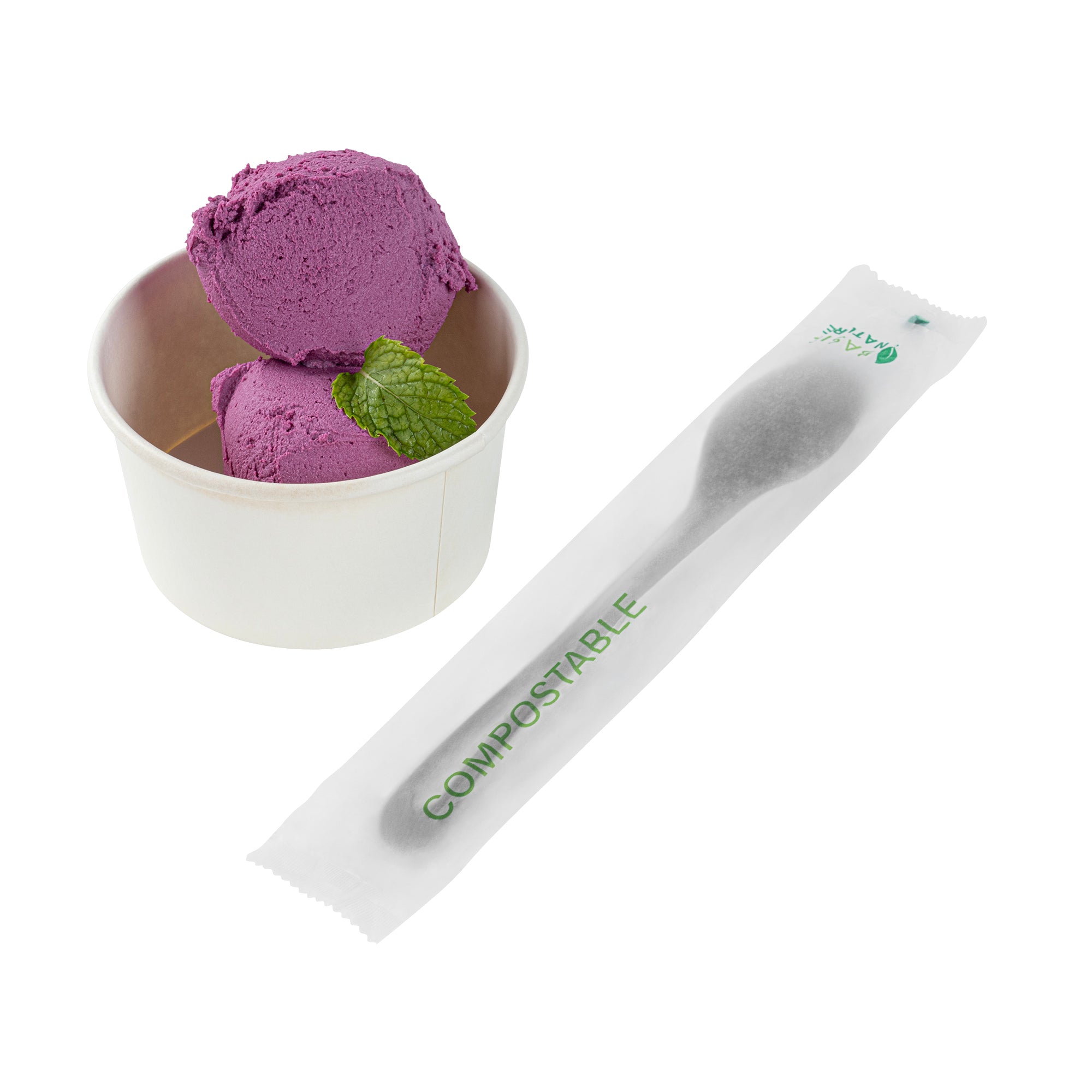 Eco-Friendly Black CPLA Plastic Spoons - Compostable, Heat Resistant, 7.5 Inch, 250 Count Box - Perfect for Parties, Picnics & Catering Events