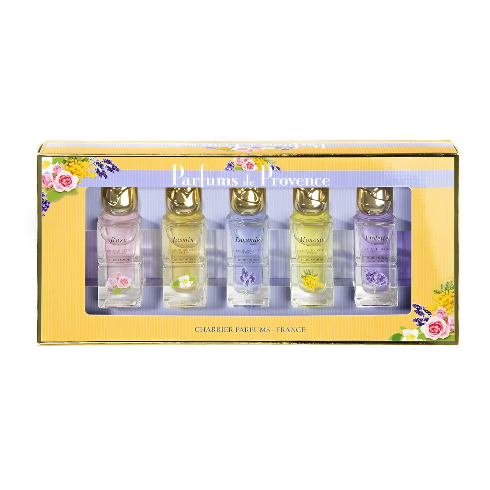 Charrier Parfums Les Parfums de Provence 5-Piece Miniature Eau de Toilette Set - 54ml Total | French Perfume Collection for Women & Men | Perfect for Travel, Gifts & Everyday Luxury