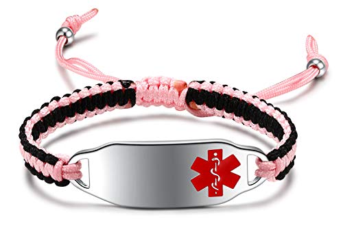 Pink Black Two-tone Band Red Tag