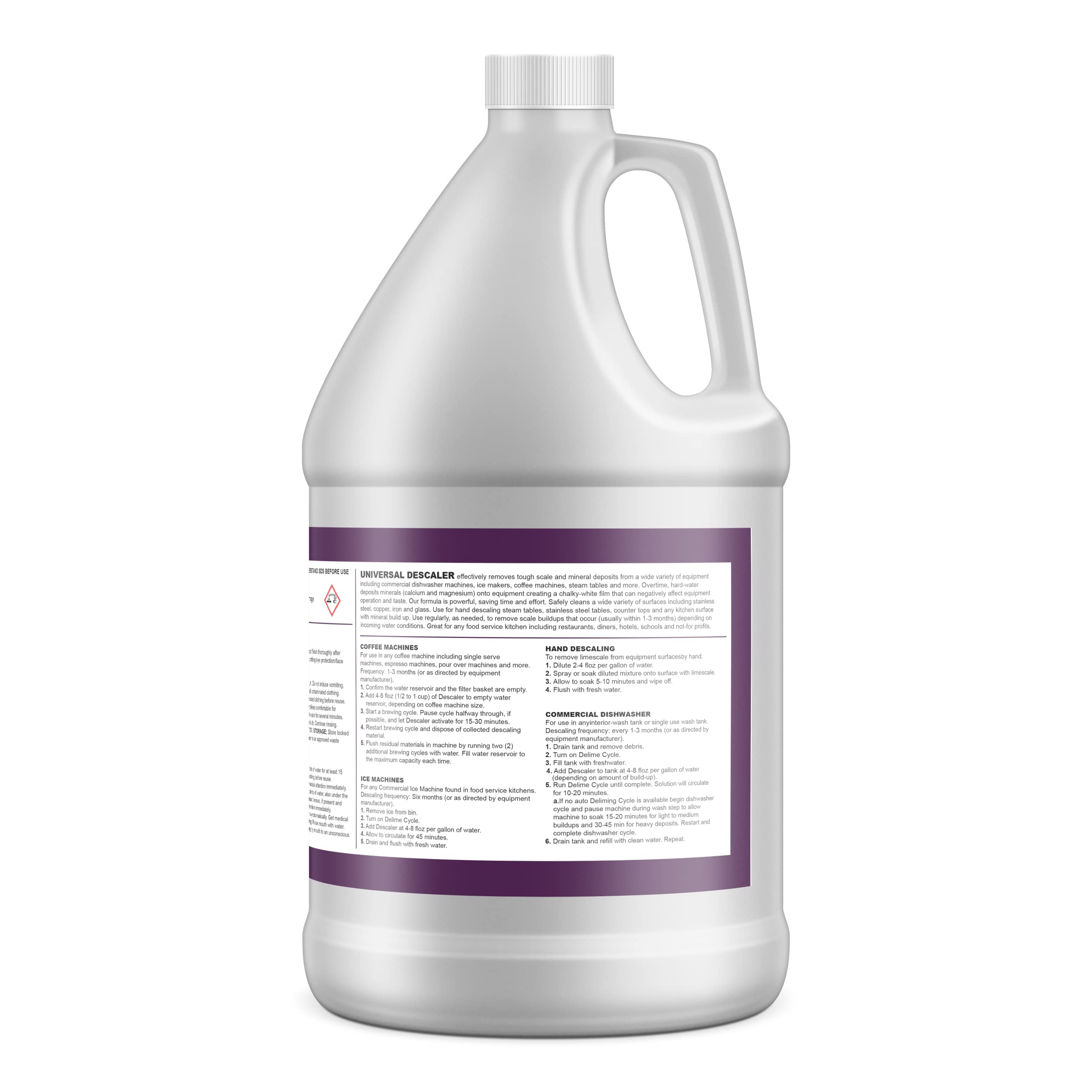 Commercial Grade Universal Descaler - 4 Gallon Delimer for Dishwashers, Ice Machines & Coffee Makers | Heavy-Duty Lime & Calcium Remover for Restaurant, Hotel & Home Appliances