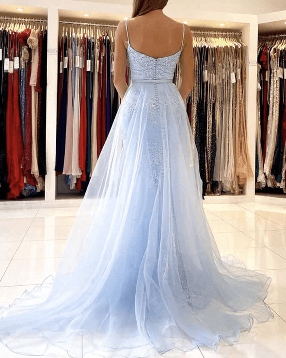 Elegant Floor Length Mermaid Sage Green Prom Dress with Detachable Lace Train - Perfect for Homecoming, Formal Dances & Special Occasions