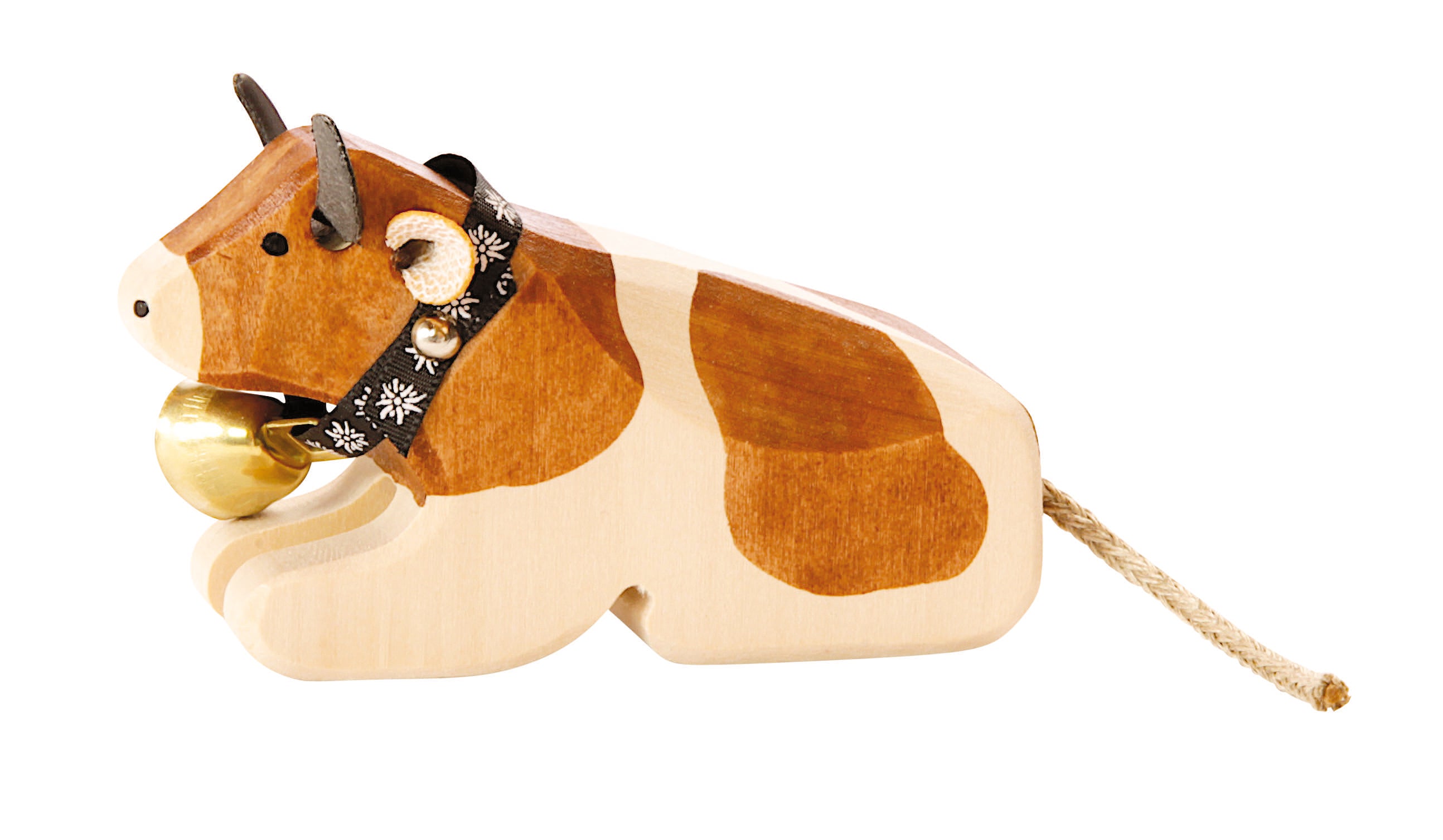 Marc Trauffer Traditional Swiss Cow Figurine - Handmade Wooden Decor for Home & Office - Perfect for Farmhouse, Alpine, and Swiss-Themed Decorations