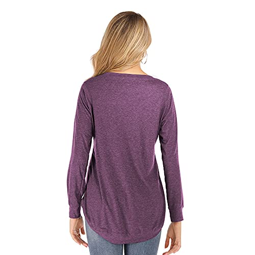 Women's Loose Fit Short Sleeve Cotton T-Shirt - Casual Crew Neck Pullover Tee with Side Split - Perfect for Everyday Wear, Weekend Outings & Summer Activities