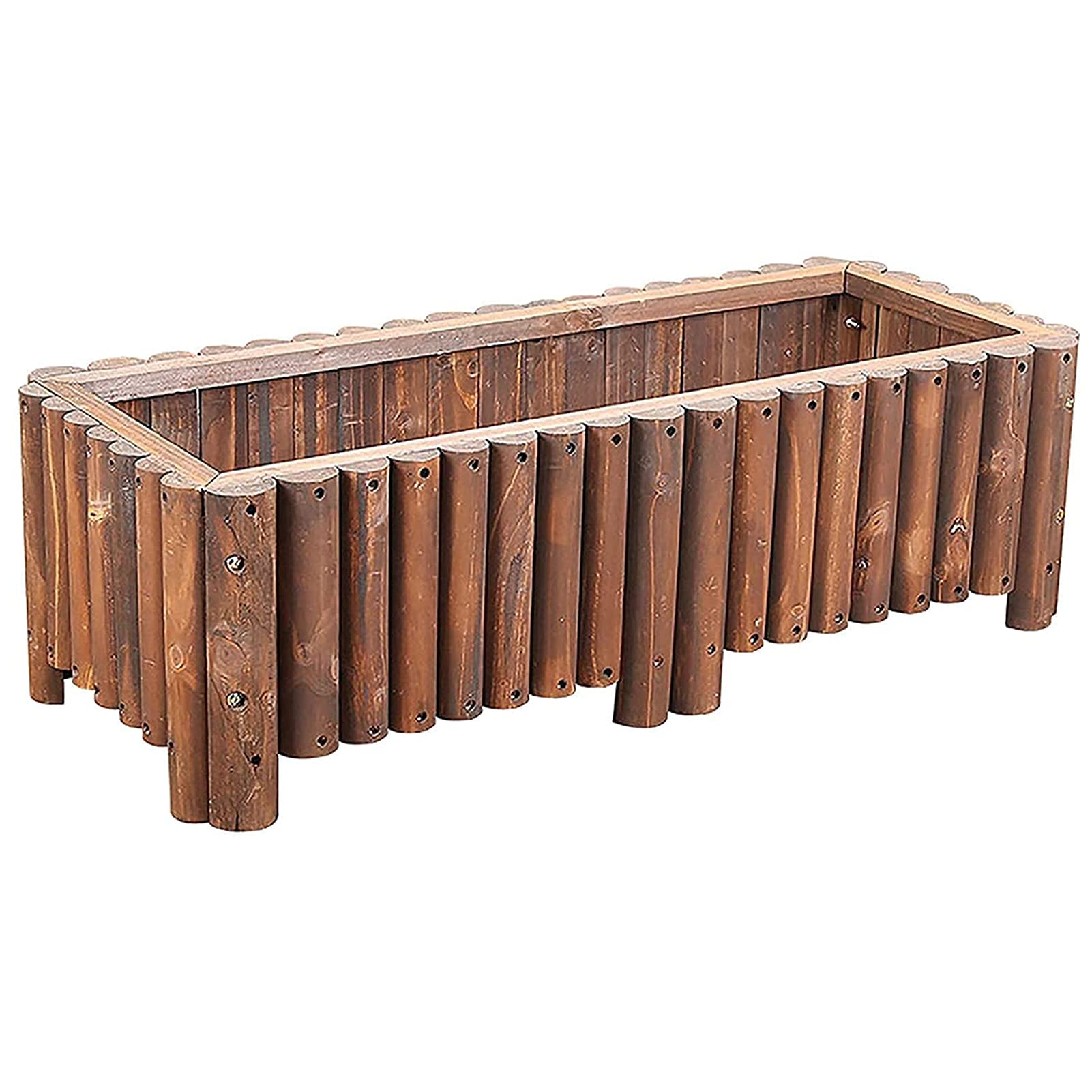 BAILR Wooden Planter Box for Outdoor Garden - Breathable & Durable Raised Garden Bed for Vegetables, Flowers, Herbs - Perfect for Patio, Balcony, Backyard Gardening (Solid Wood Construction)