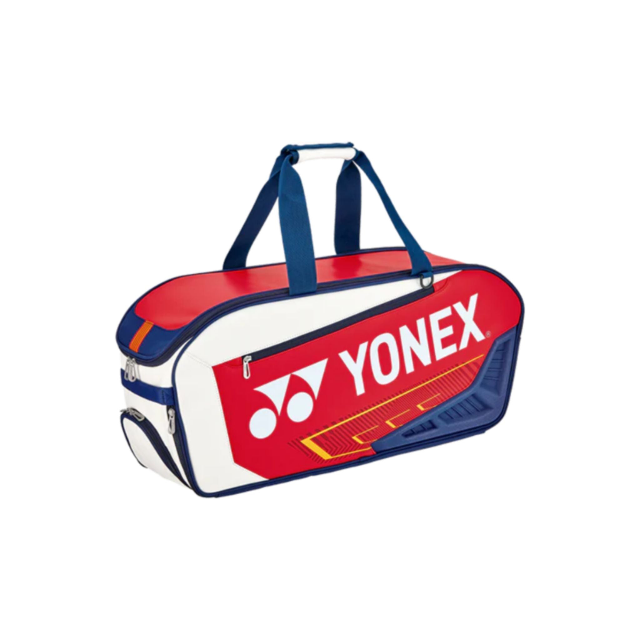Yonex BAG02331WEX Expert Tournament Badminton Racket Bag - White Navy Red | Durable Tennis Racquet Backpack for Players & Coaches | Perfect for Training, Matches & Travel