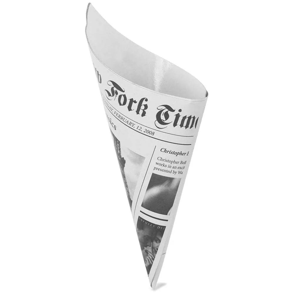 Eco-Friendly Newsprint Cardboard Cones for DIY Crafts, Party Decorations & Ice Cream Packaging – Perfect for Weddings, Birthdays & Events