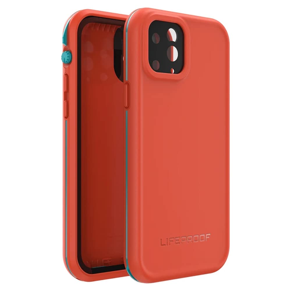 LifeProof FRE SERIES Waterproof Case for iPhone 11 Pro Max - Shockproof, Dirtproof & Snowproof Protection | FIRE SKY (BLUEBIRD/TANGERINE) | Perfect for Outdoor Adventures, Beach Trips & Extreme Sports