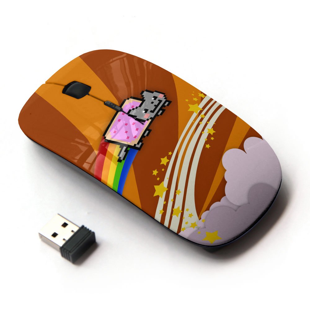 2.4G Wireless Optical Mouse with RGB Lighting - Ergonomic Gaming Mouse for PC, Laptop, Mac - Perfect for Gaming, Office Work, and Creative Design