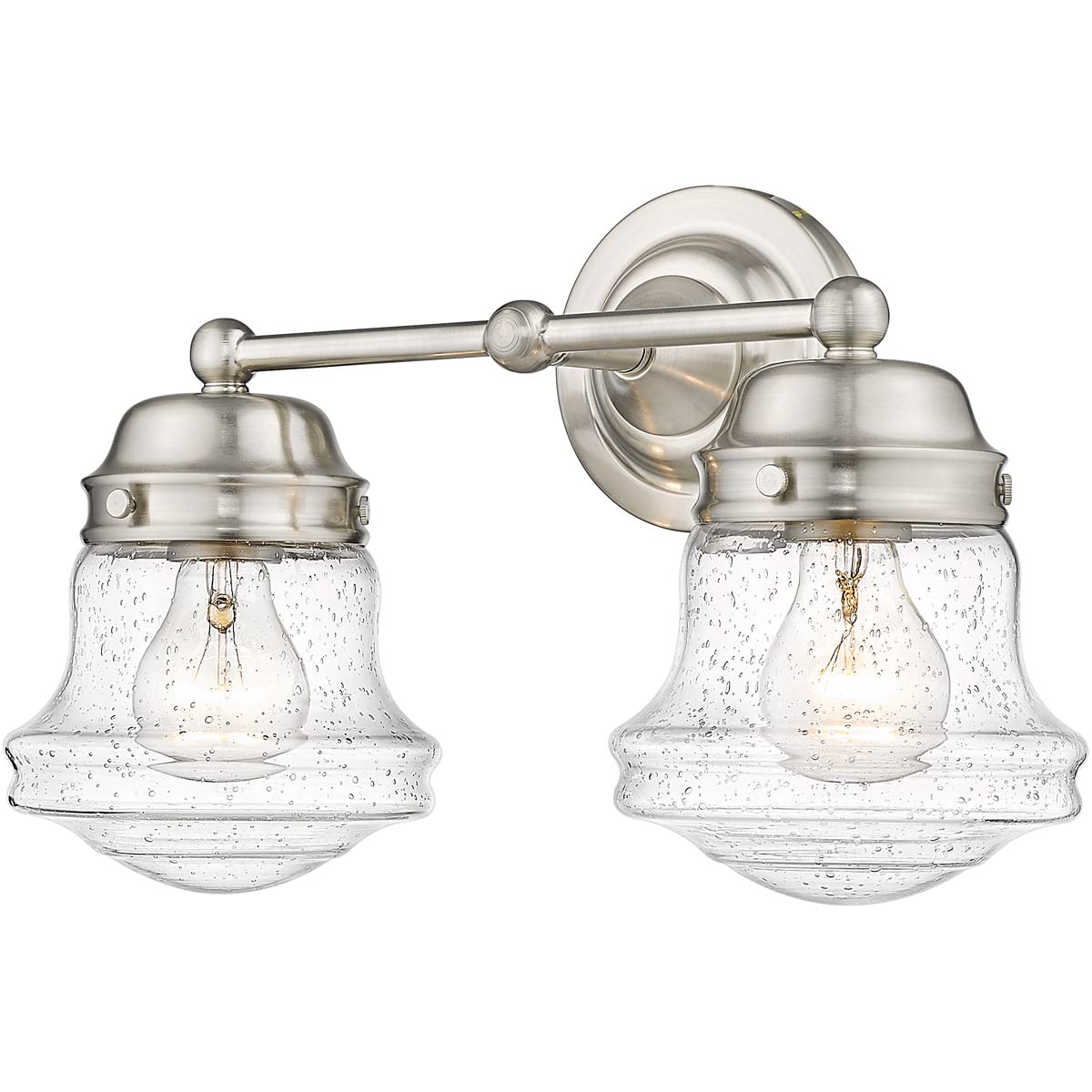 Z-Lite 2-Light Bathroom Vanity Light Fixture 736-2V-BN - Modern Sconce Lighting for Bathroom Mirror, Bedroom & Dressing Room