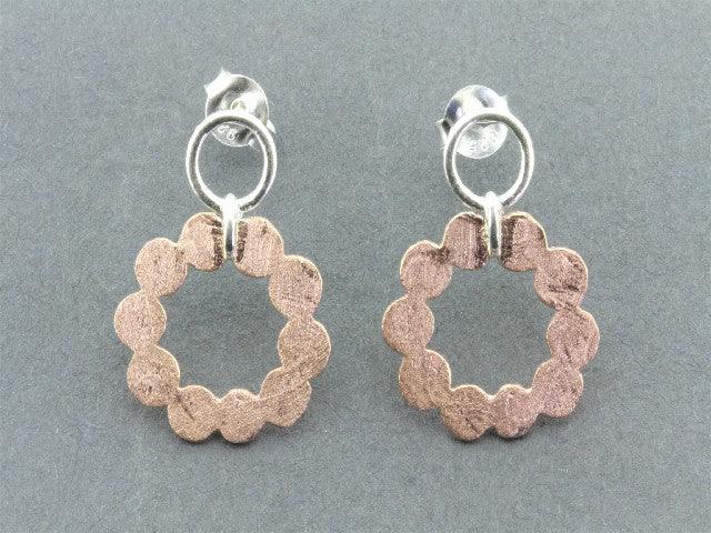Floating Cloud Stud Earrings - Rose Gold on Silver - Perfect for Everyday Wear & Special Occasions