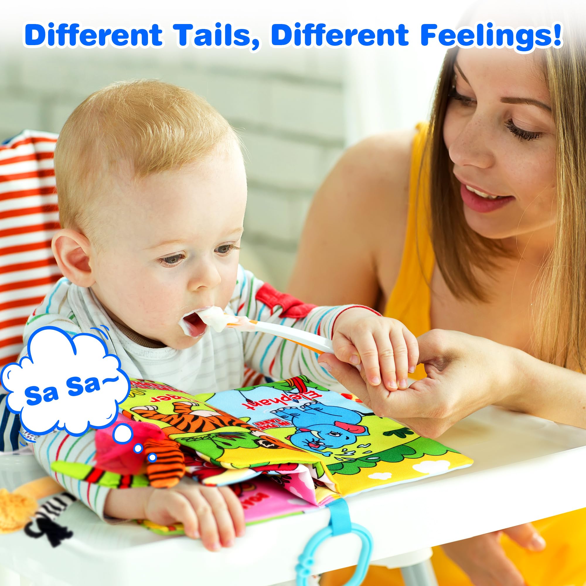 Vanmor Soft Baby Books for 0-18 Month Olds – 2PCS Crinkle Cloth Books with Forest & Ocean Animal Themes, Infant Sensory Toys for Tummy Time & Early Learning, Perfect Christmas Gift for Newborns & Toddlers | Great for Playtime, Developmental Milestones & Baby Shower Gifts
