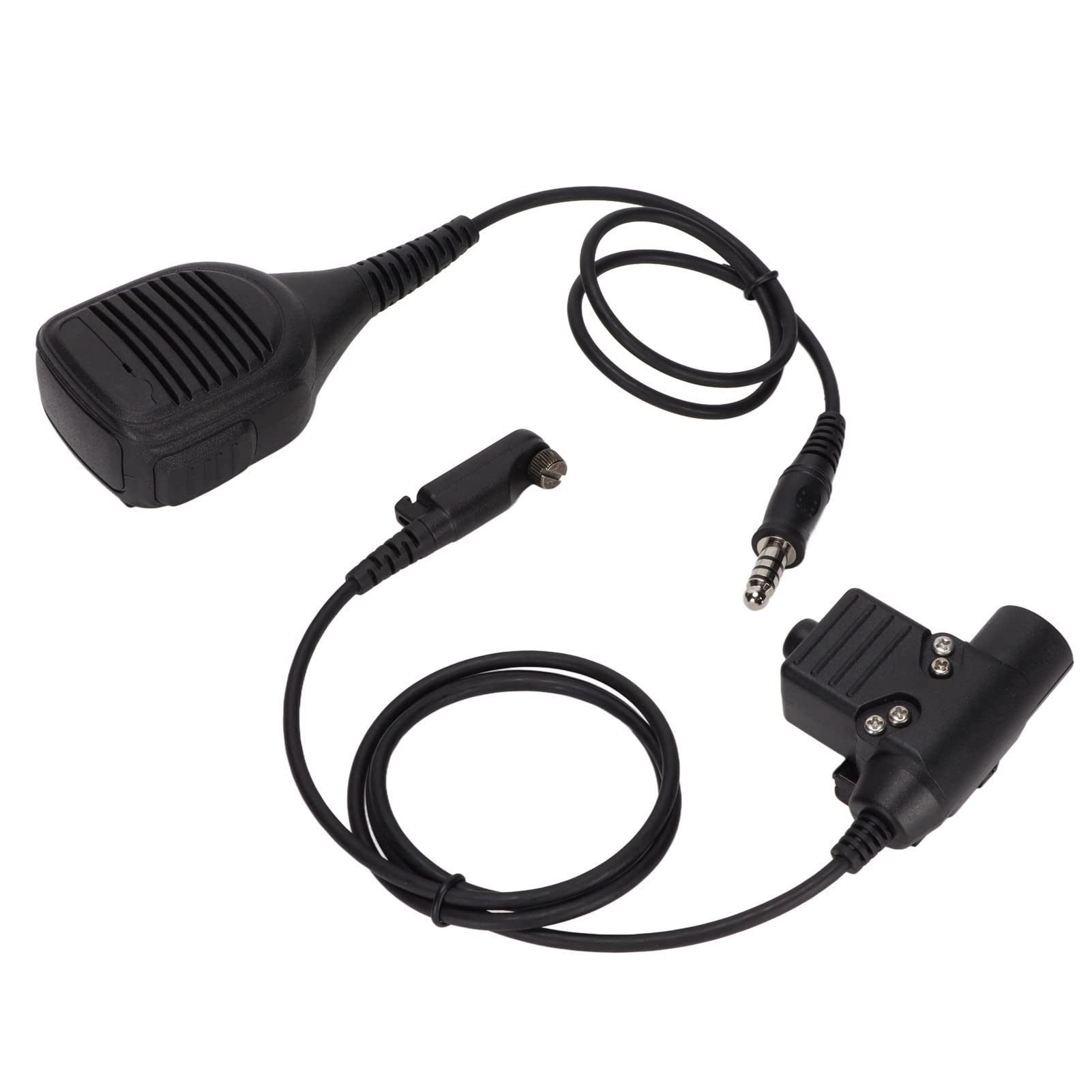 Minifinker Two-Way Radio Speaker with High-Strength PU+PTT - Plug & Play U94 PTT Compatible with Hytera PD602 Walkie Talkies - Ideal for Security, Construction & Outdoor Adventures