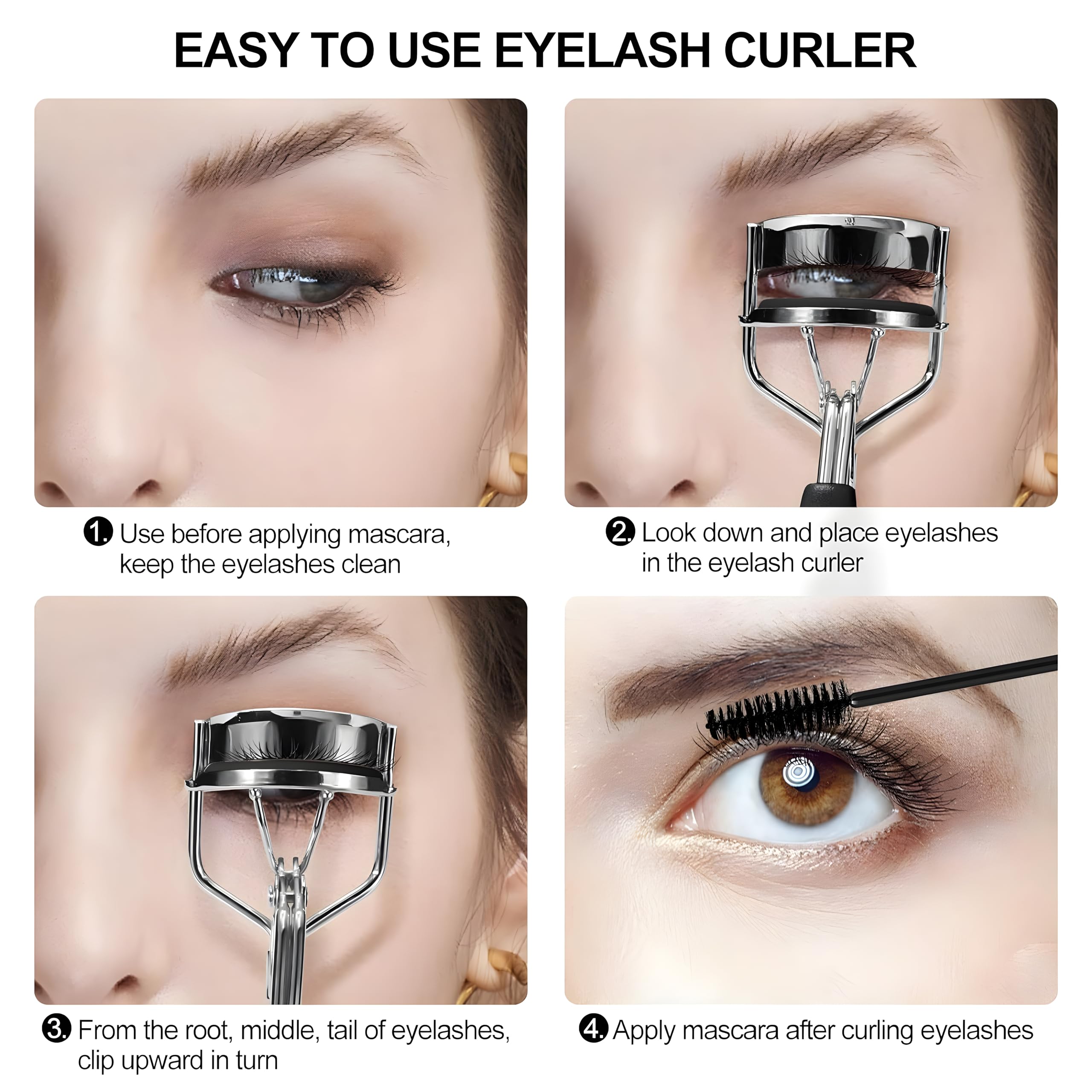 Premium Pink Eyelash Curler for Women - Long Lasting Lash Curling Tool with Comfort Pad for Stunning Curls | Perfect for Daily Makeup, Bridal Looks & Professional Salon Use