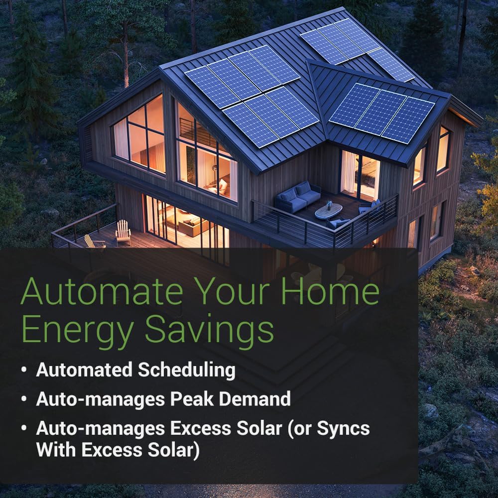 Emporia Gen 3 Smart Home Energy Monitor with 8 50A Circuit Sensors | Real-Time Electricity Usage Tracker | Solar & Net Metering Compatible | Home Automation Energy Savings | Perfect for Solar Homes & Energy-Conscious Households