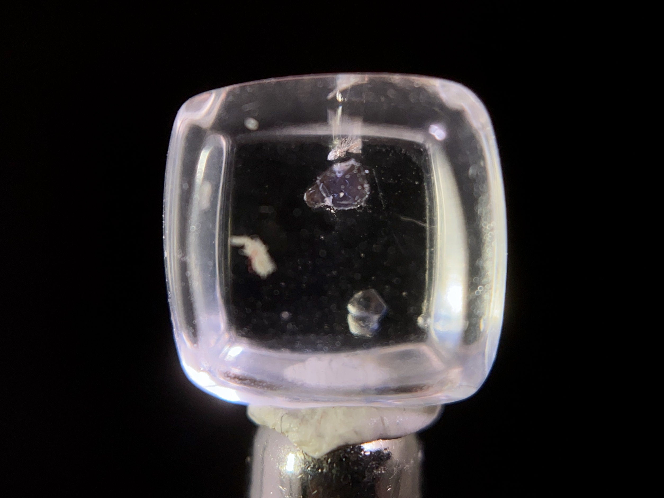 Natural Fluorite in Clear Quartz Crystal Cabochon - Rare Gemstone for Jewelry Making, Healing Crystals & Collectors (47490) - Perfect for Pendants, Rings & Spiritual Healing