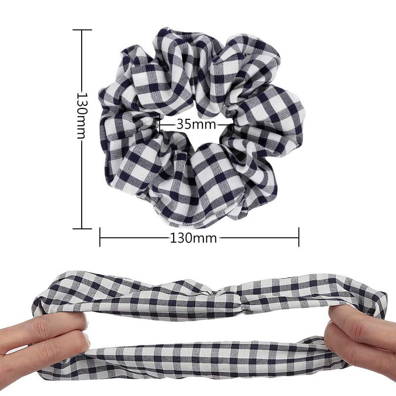 Staila 14-Piece Women's Chiffon Flower Hair Scrunchies Set - 8 Floral & 6 Solid Color Hair Ties, Soft Ponytail Holders for Women & Girls - Perfect for Daily Wear, Parties, Weddings and Special Occasions