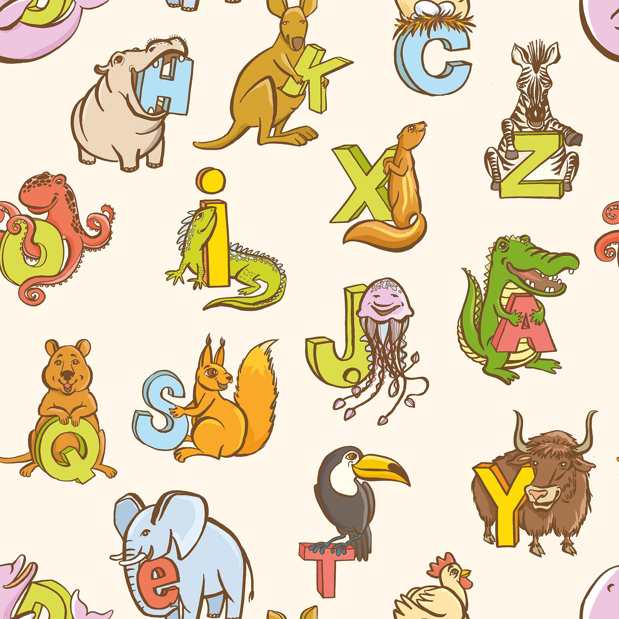 Kids Wallpaper Sample - Green & Similar Tones 001 | Nursery, Bedroom & Playroom Decor