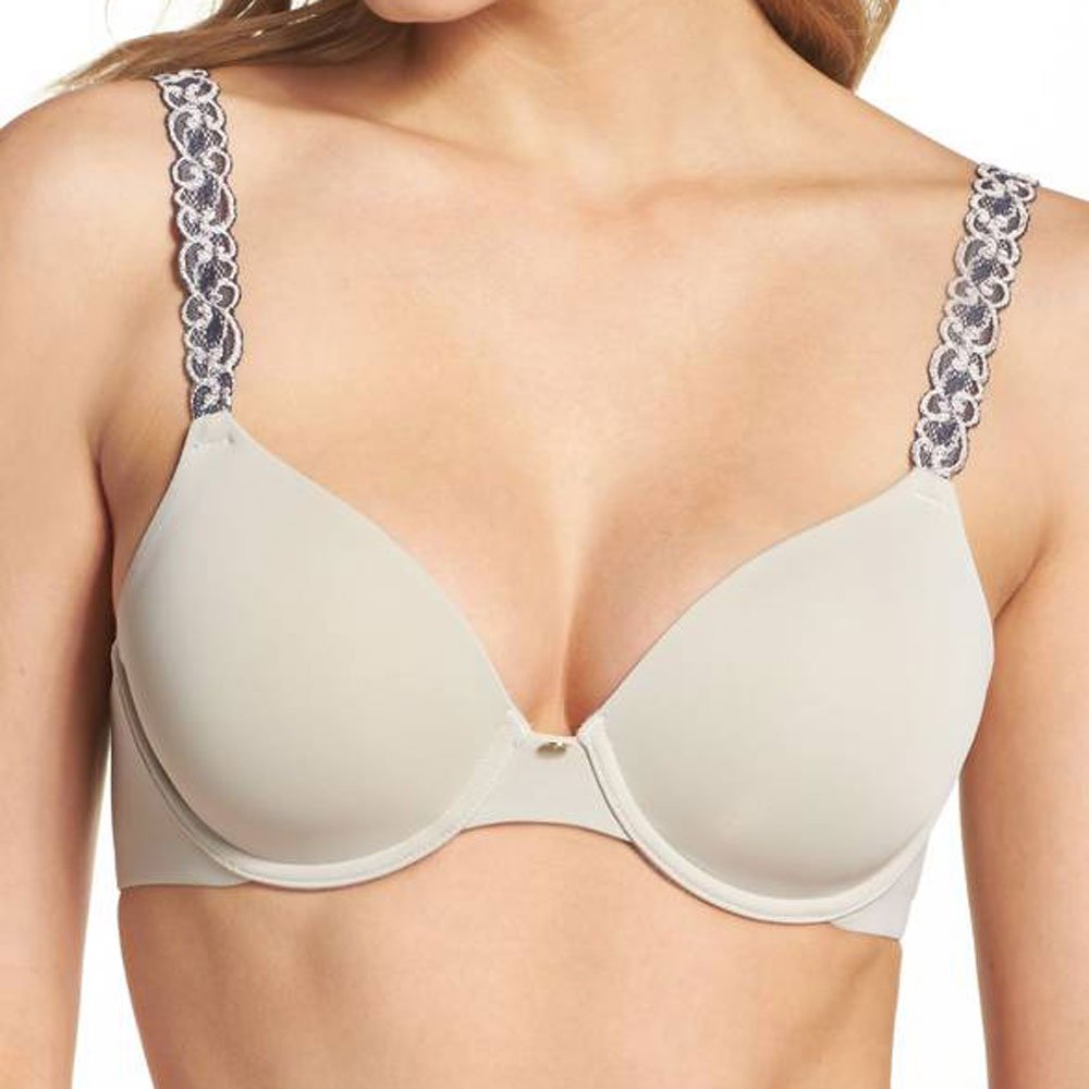 Natori Women's Pure Luxe Custom Coverage Contour Bra - Seamless Underwire Support for Everyday Comfort | Perfect for Work, Yoga & Lounge Wear