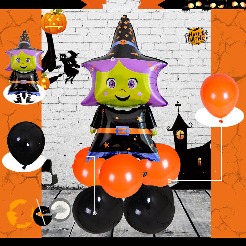 Halloween Balloon Set - Spooky Party Decorations for Halloween, Birthdays & Home Decor - Orange, Black & Purple Latex Balloons