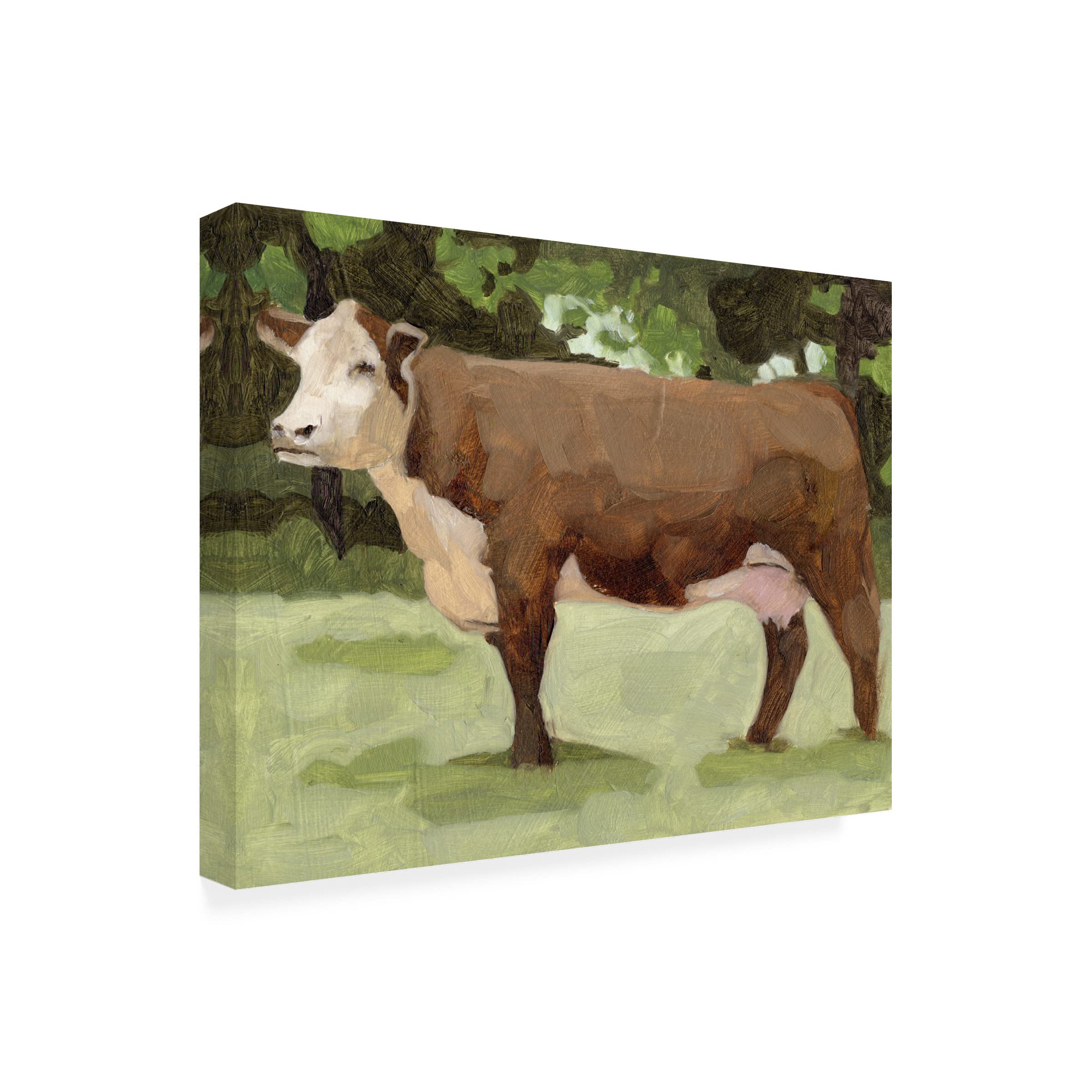 Trademark Fine Art 'Wandering Fields II' Canvas Wall Art by Melissa Wang - Modern Landscape Painting for Living Room, Bedroom & Office Decor