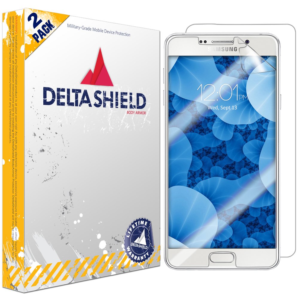 DeltaShield Full Body Skin for Samsung Galaxy A7 (2016) - 2 Pack with Screen Protector | Military-Grade Clear HD Film | Front & Back Protection | Anti-Bubble Technology | Perfect for Work, Travel & Outdoor Activities